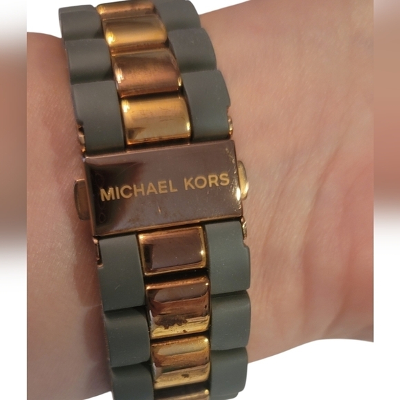 Michael Kors Rose Gold & Silicone Chronograph Watch main image 10